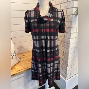 Women’s JH Red/Black/Gray Plaid Swing Dress